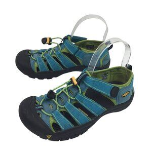 Keen Newport H2 Youth Sandals Size 5 US / 38 EU Blue & Green Durable Washable
